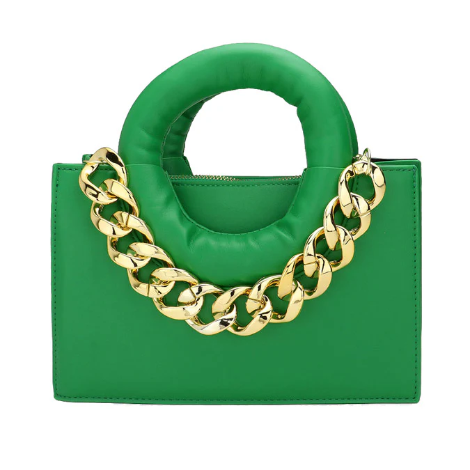 Elegant Chain-Accented Handbag